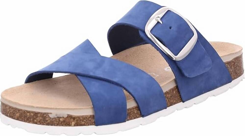 NEW RHODE women's elba sandal in cobalt